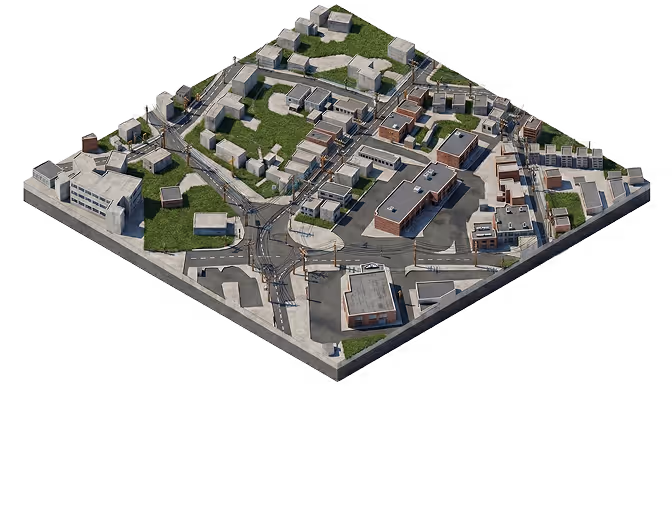 isometric image of map
