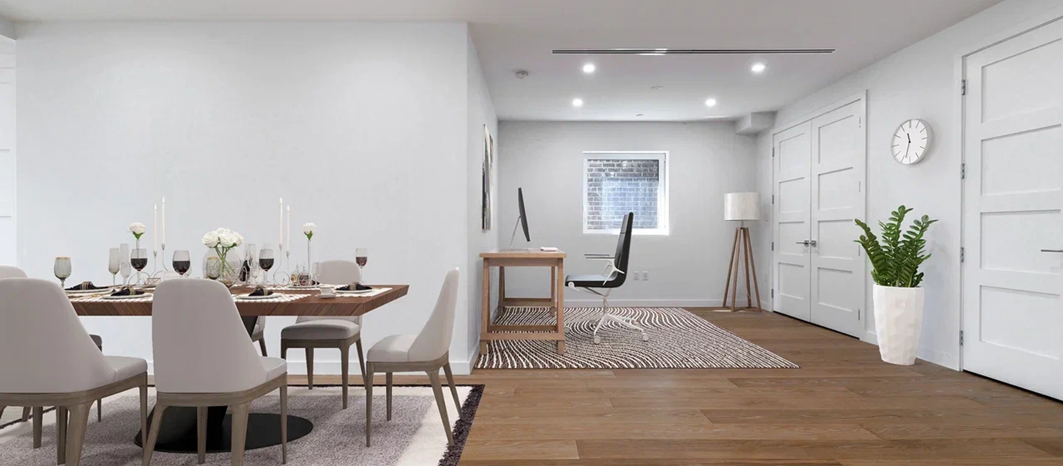 Kitchen with living room