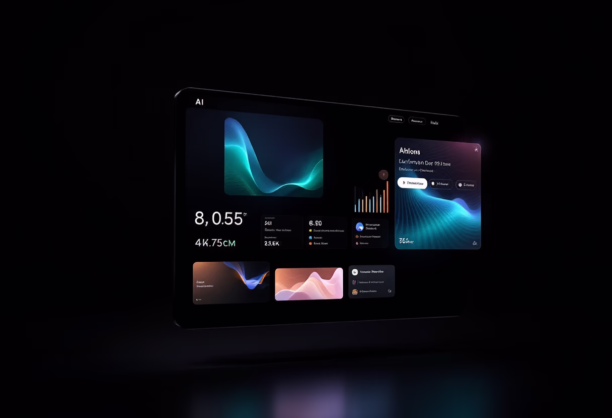 image of ai course modules on screen