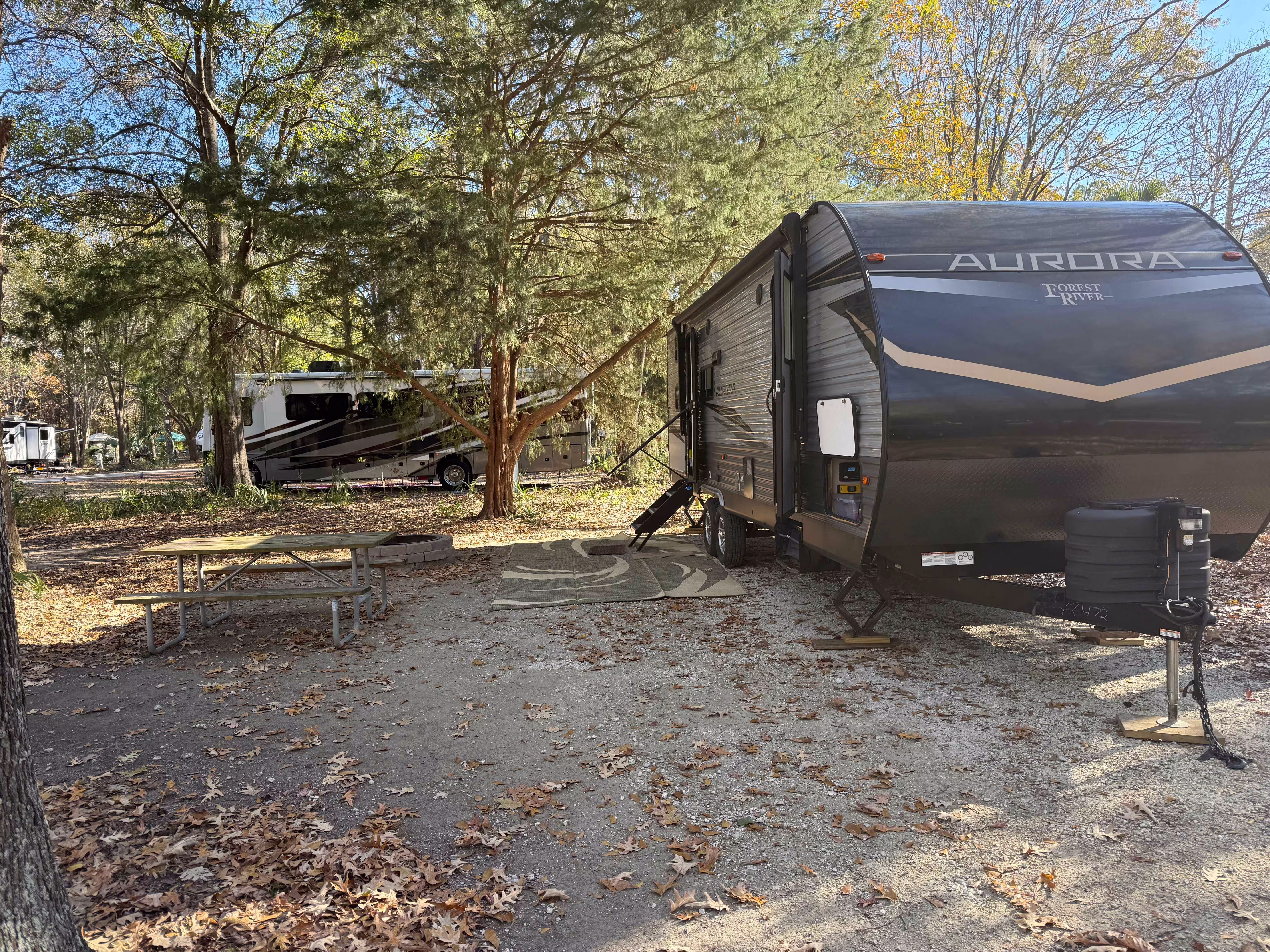 Travel Trailer at campground in South Carolina