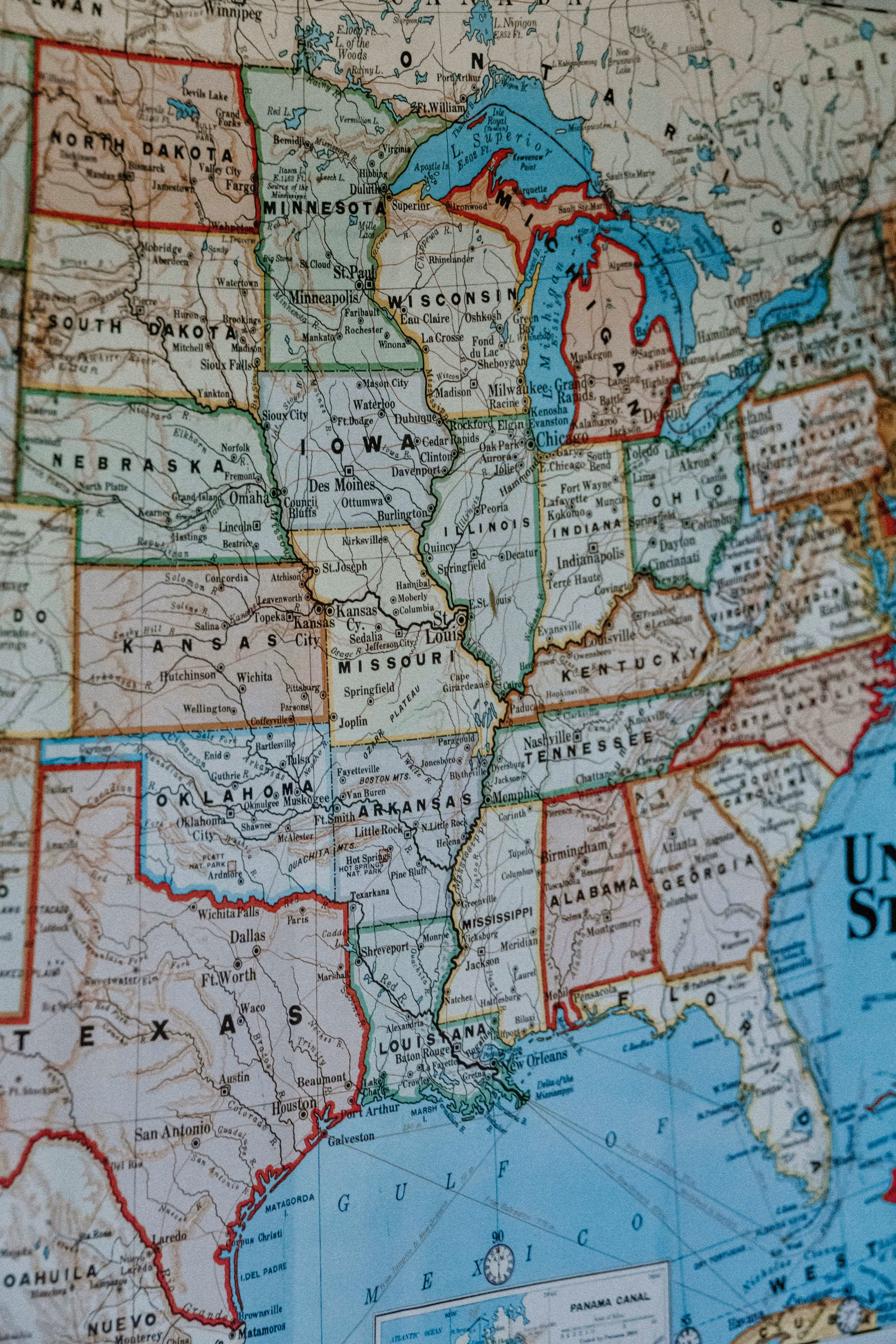 A detailed map showing the Midwest and Pacific Northwest, highlighting TrueSpan Group’s licensing and service area in Missouri, Kansas, Oklahoma, Washington, and Texas.