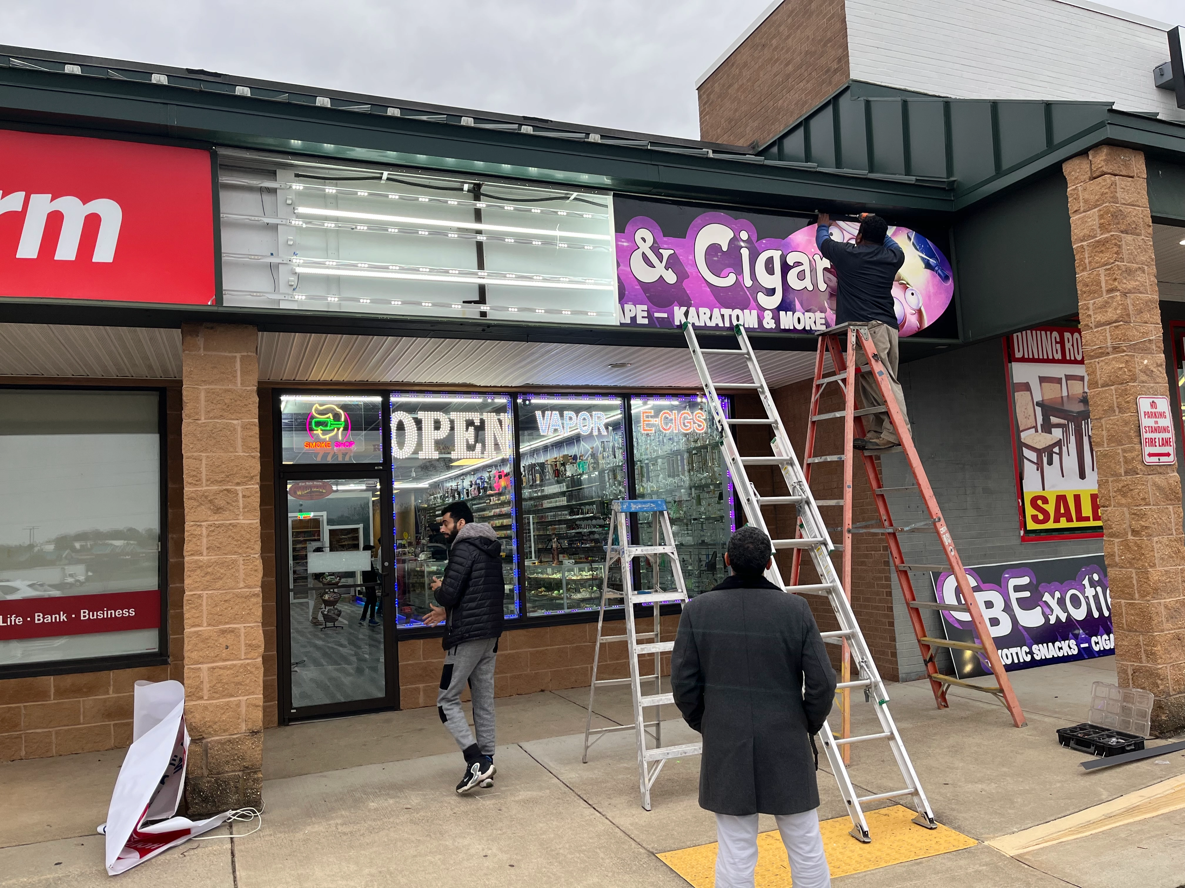 Professional installation services for banners displays promotional signage and branded graphics