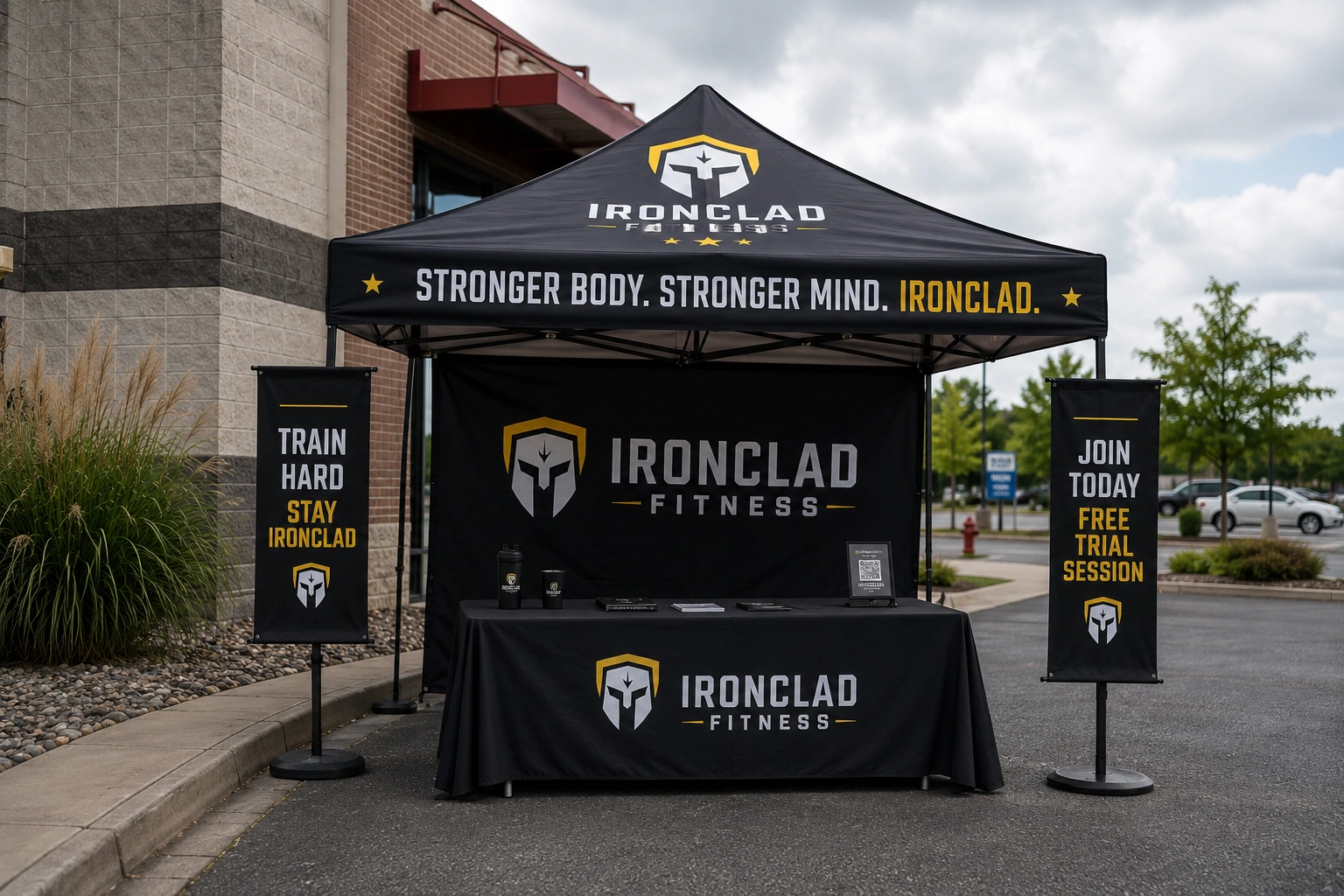 Custom canopy signs and canopy banners for storefronts and events