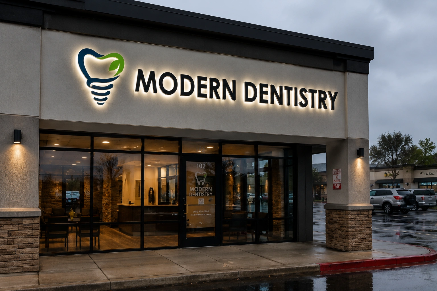 Custom LED backlit signs for storefronts offices and lobbies