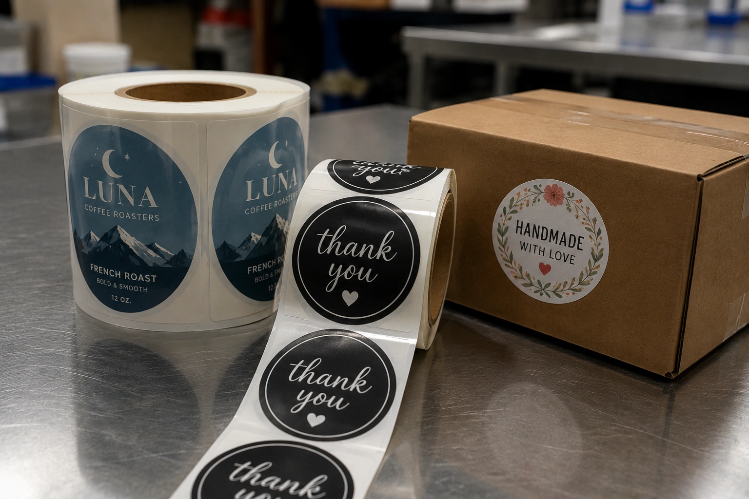 Custom stickers labels decals and product packaging graphics