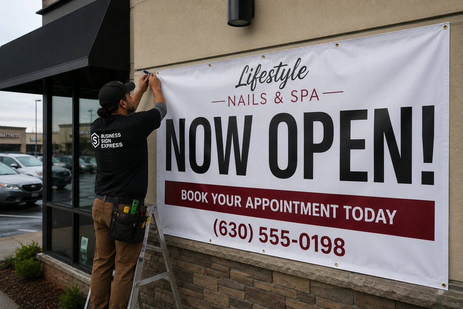 Promotional sign installation services