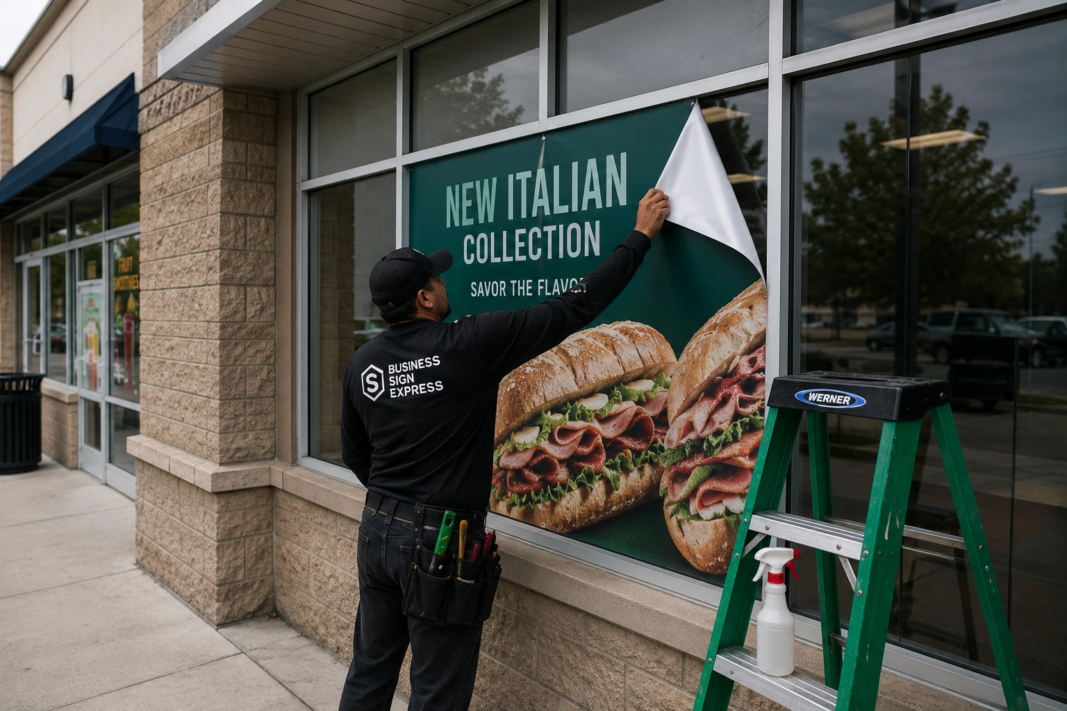 Promotional signage maintenance services