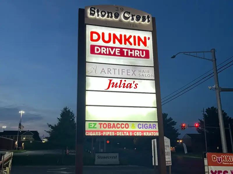 Custom outdoor business sign installed by Business Sign Express