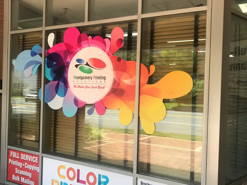Custom storefront window graphics and business decals