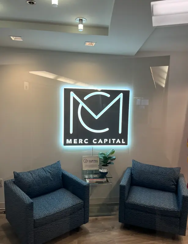 Custom indoor dimensional lettering and interior business signage