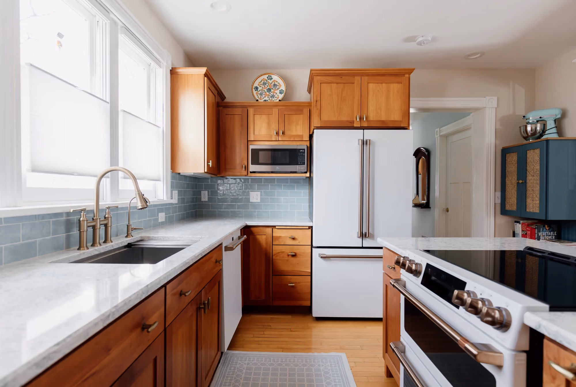 Kitchen with wood cabinets and stainless appliances