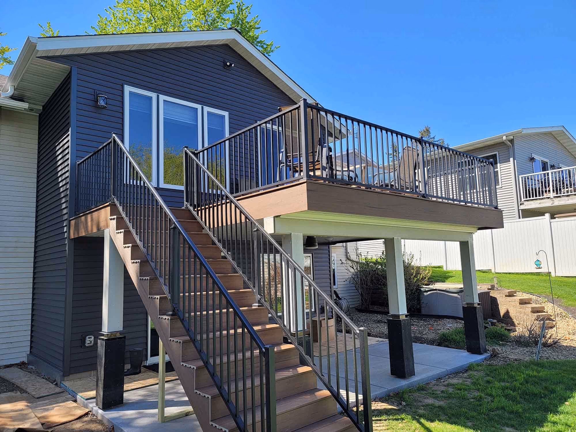 House exterior with deck and stairs