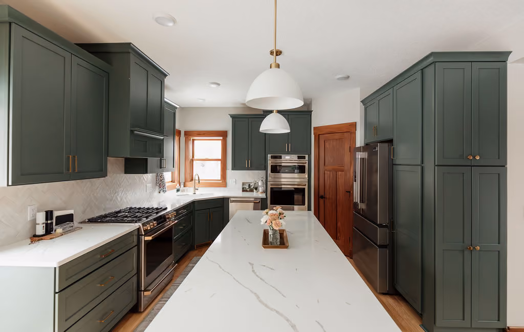 open-concept interior with custom finishes