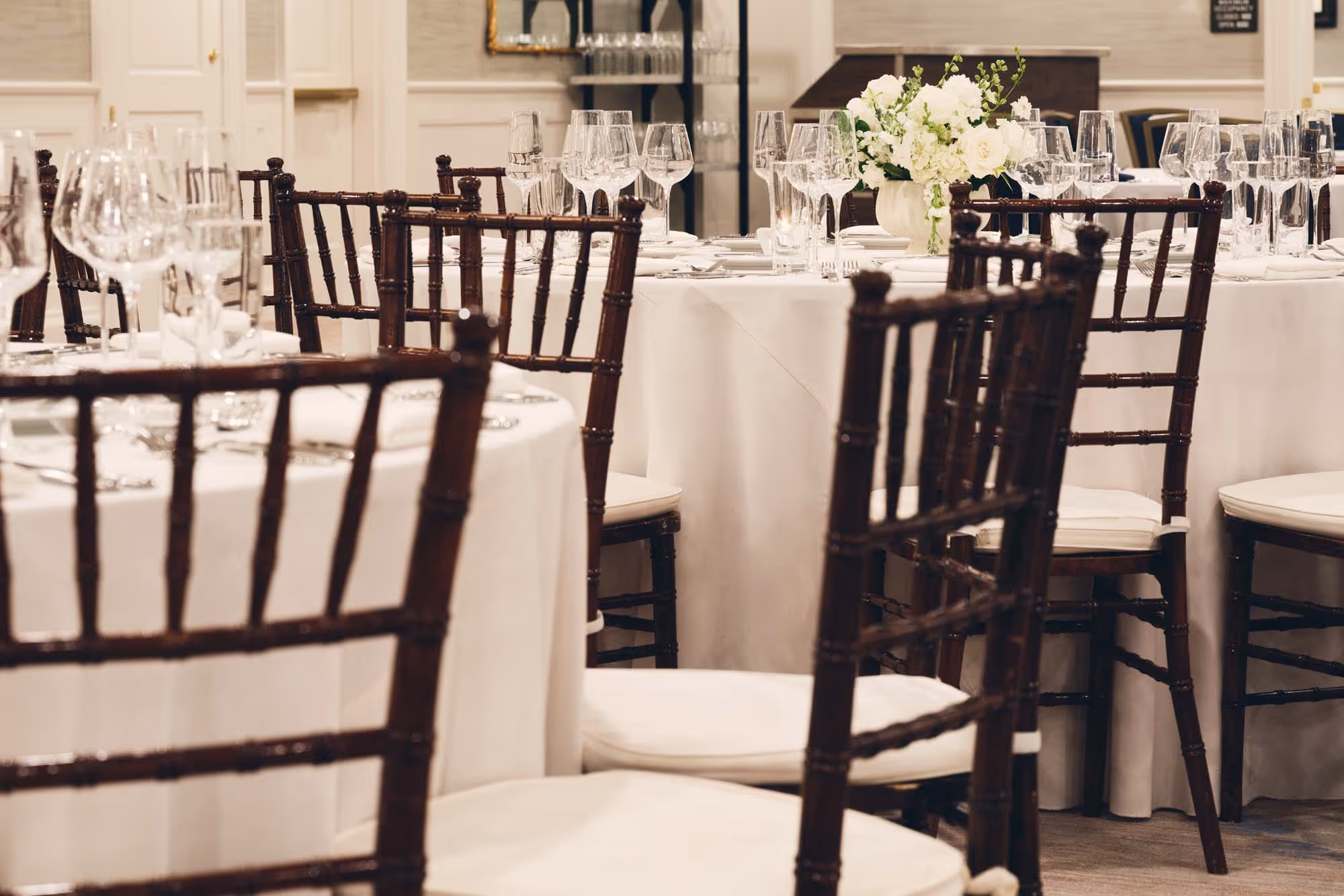 Viking Ballroom with crystal chandeliers at Hotel Viking Newport Rhode Island wedding venue