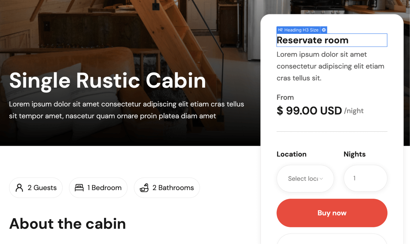 eCommerce Page - Rental X Webflow Template