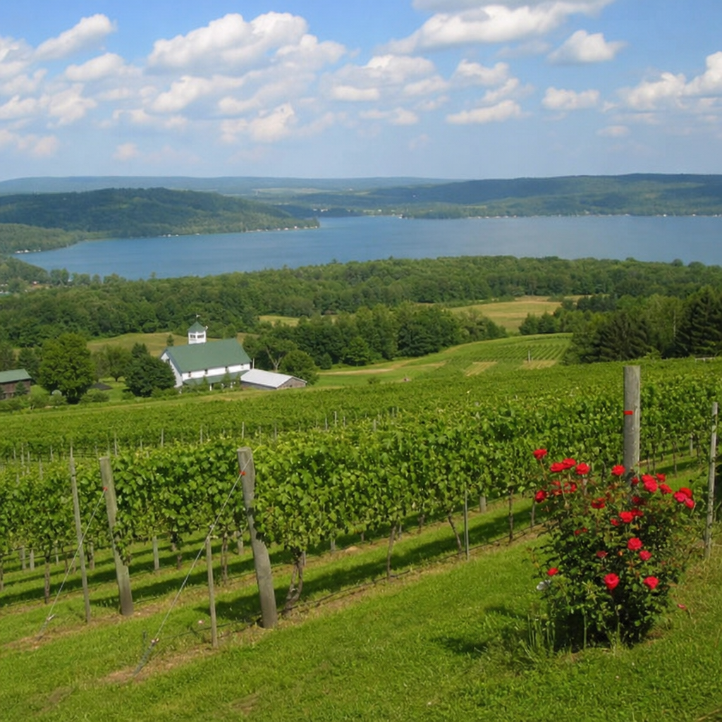 A picturesque vineyard in Northern Michigan