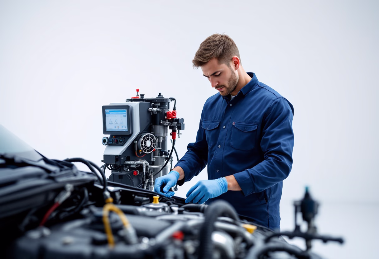 image of oil change service being performed