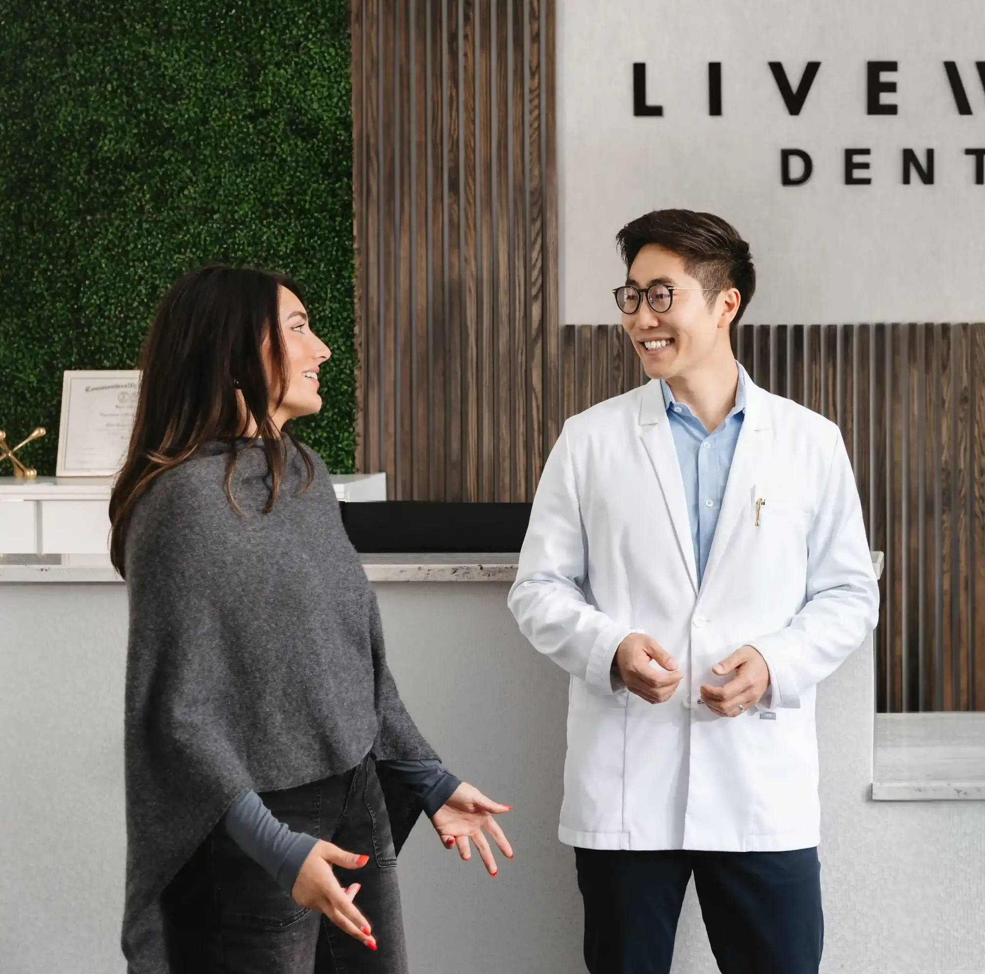 Reception area at Livewell Dental in Fairfax Station, VA