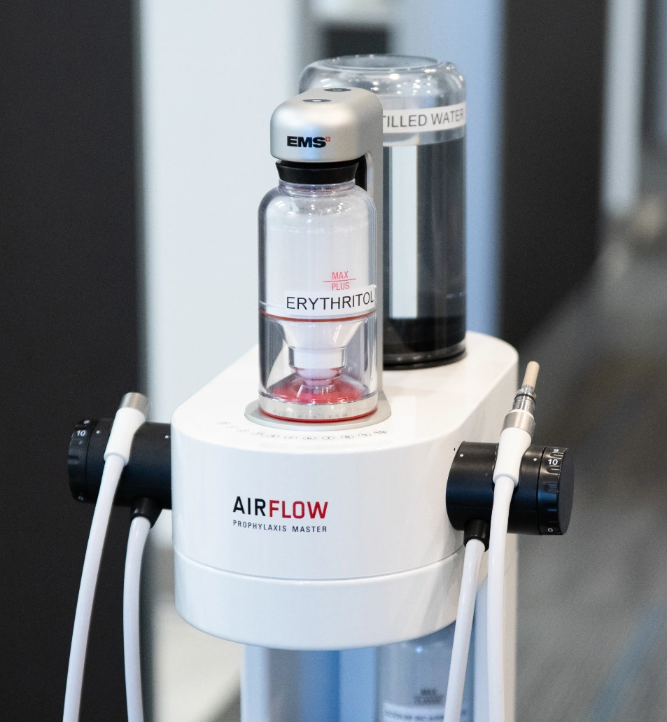 EMS Airflow cleaning machine used at Livewell Dental Fairfax Station