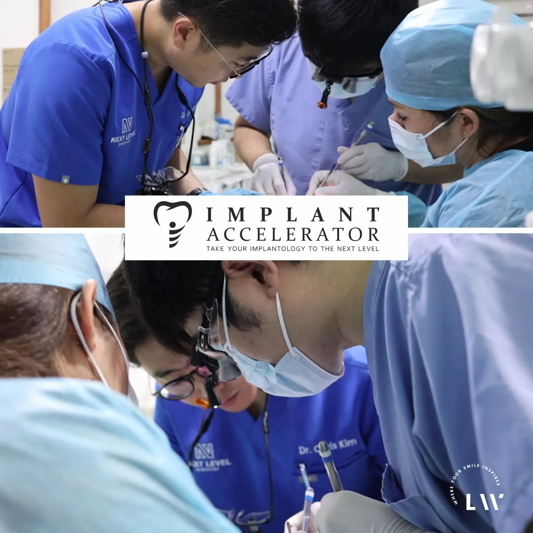 Dr. Chris Kim demonstrating complex technique at a dental education event
