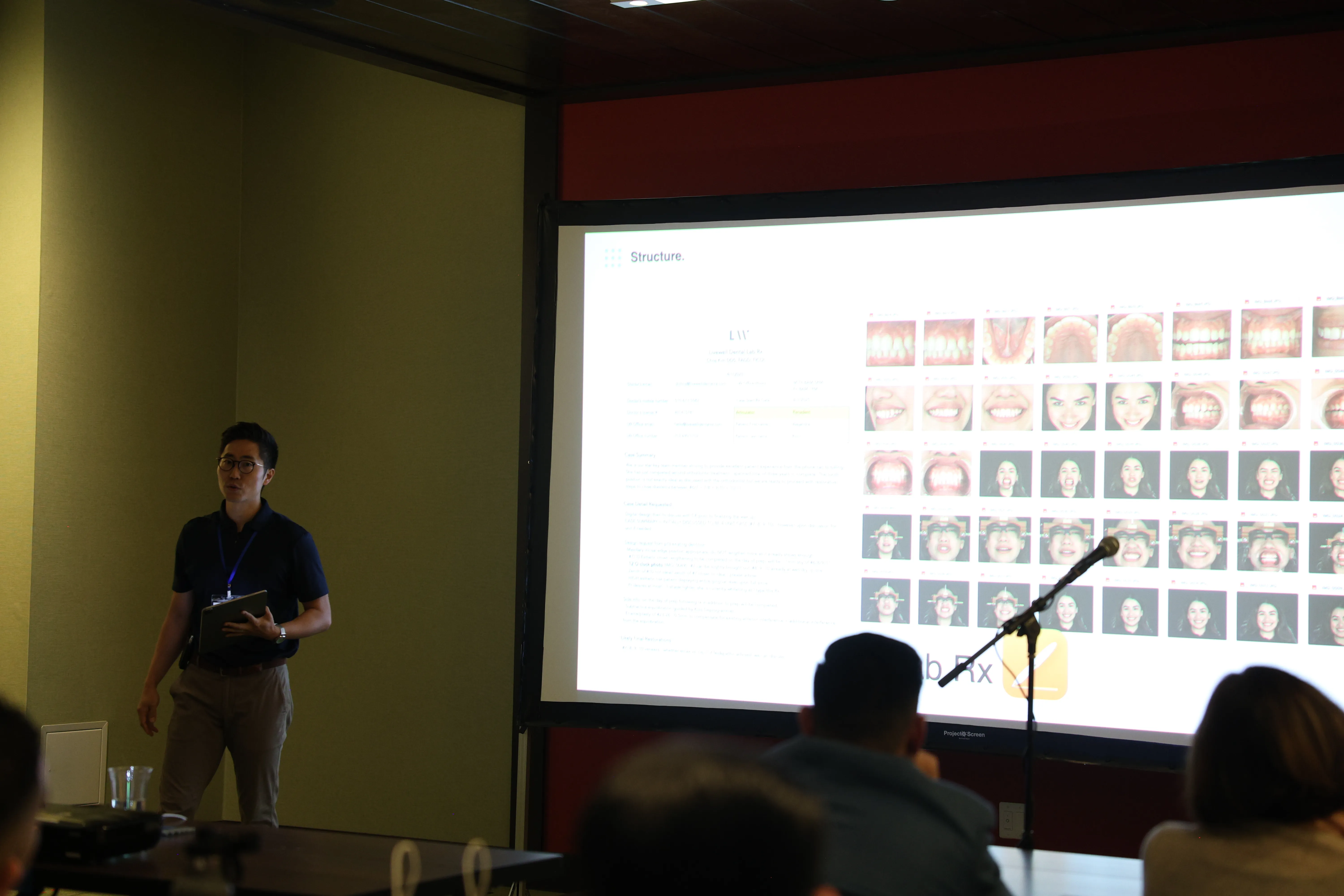 Dr. Chris Kim presenting clinical implant education