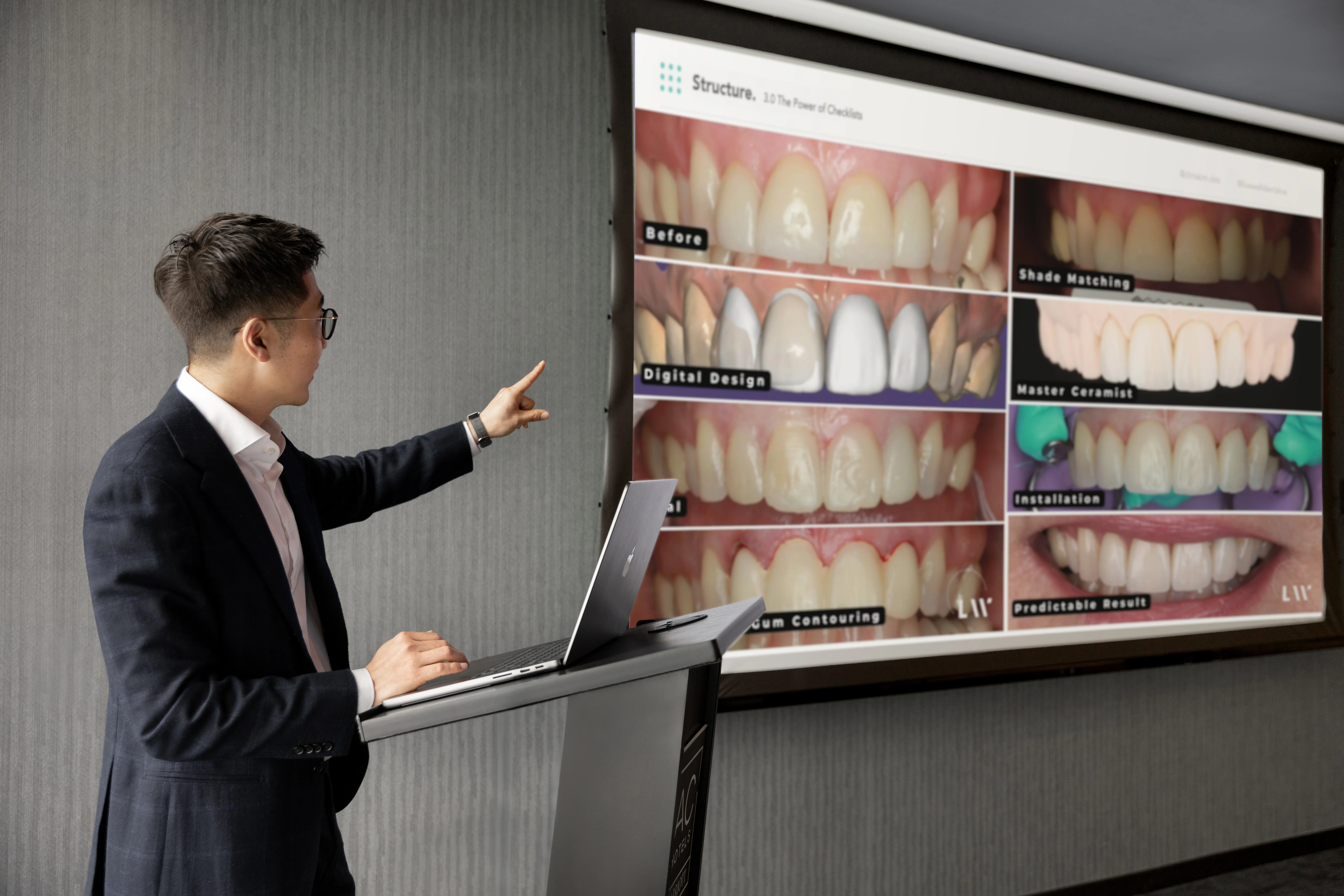 Dr. Chris Kim teaching dental implant techniques