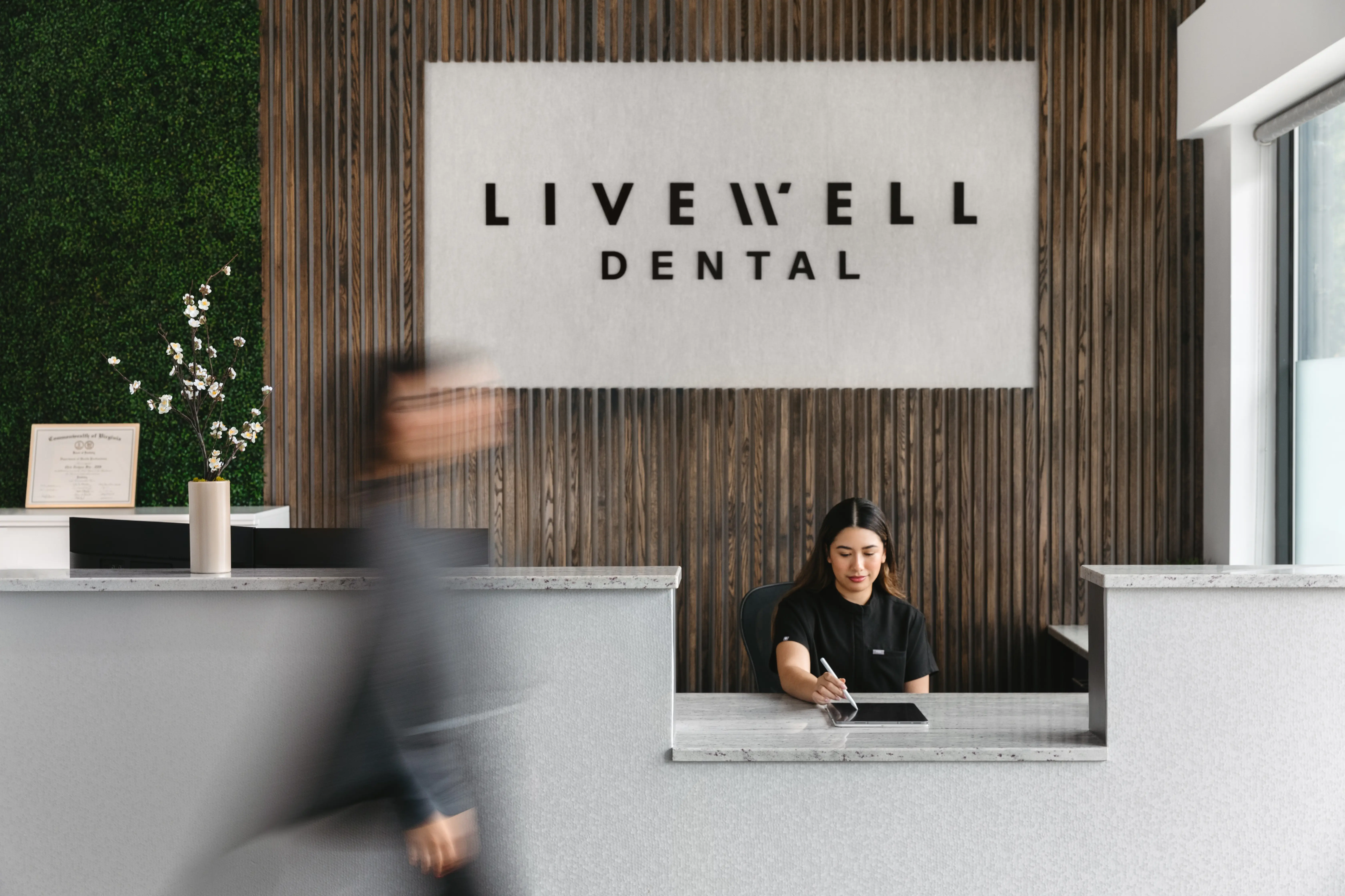 Livewell Dental office for locator-retained denture treatment in Fairfax Station, VA