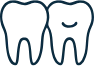 Side-by-side dental progress tracking icon