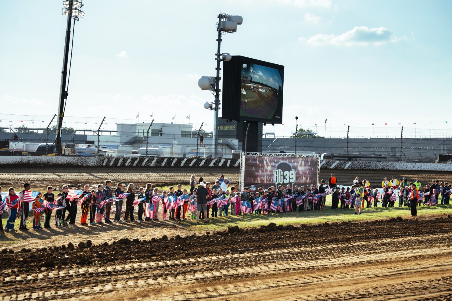 Jerry Petty kids flag track