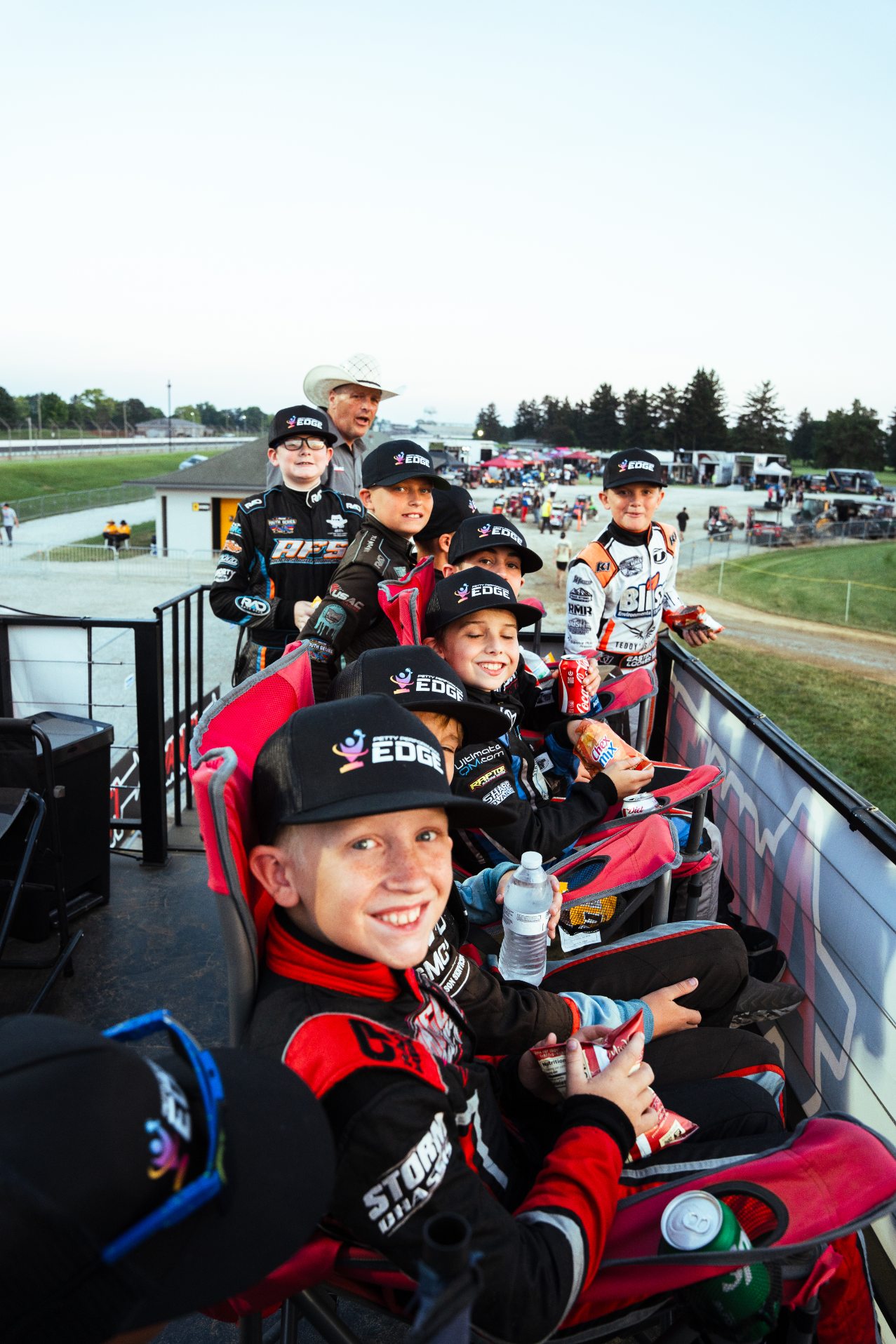 Kids from side on track