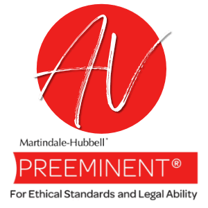 Martindale-Hubbell AV Preeminent rating for ethical standards and legal ability