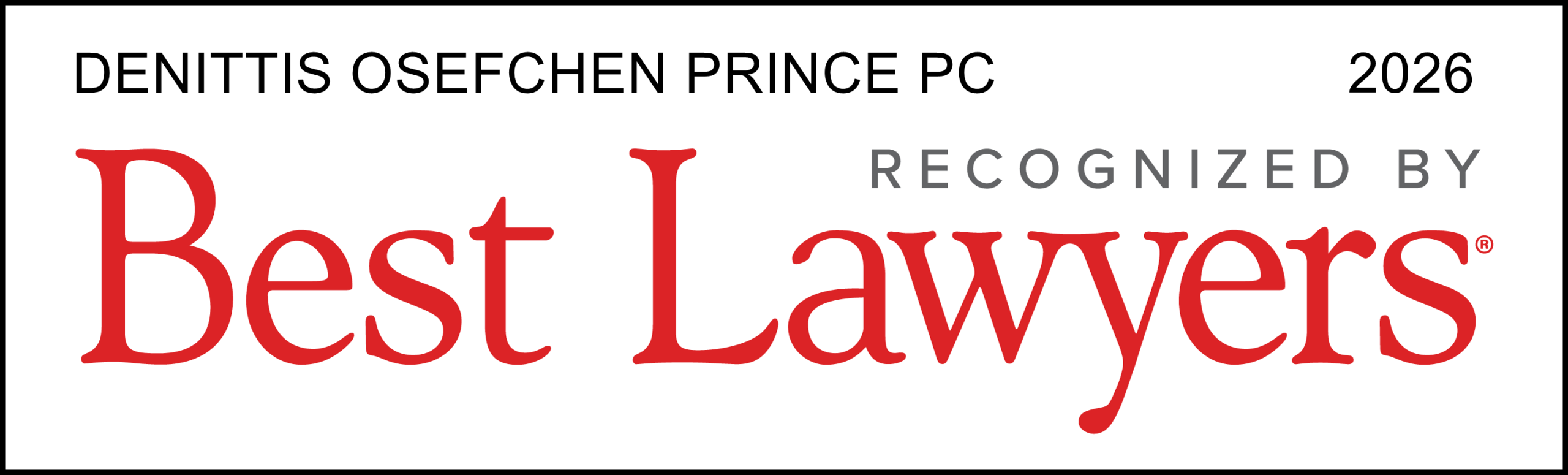 DeNittis Osefchen Prince PC recognized by Best Lawyers 2026