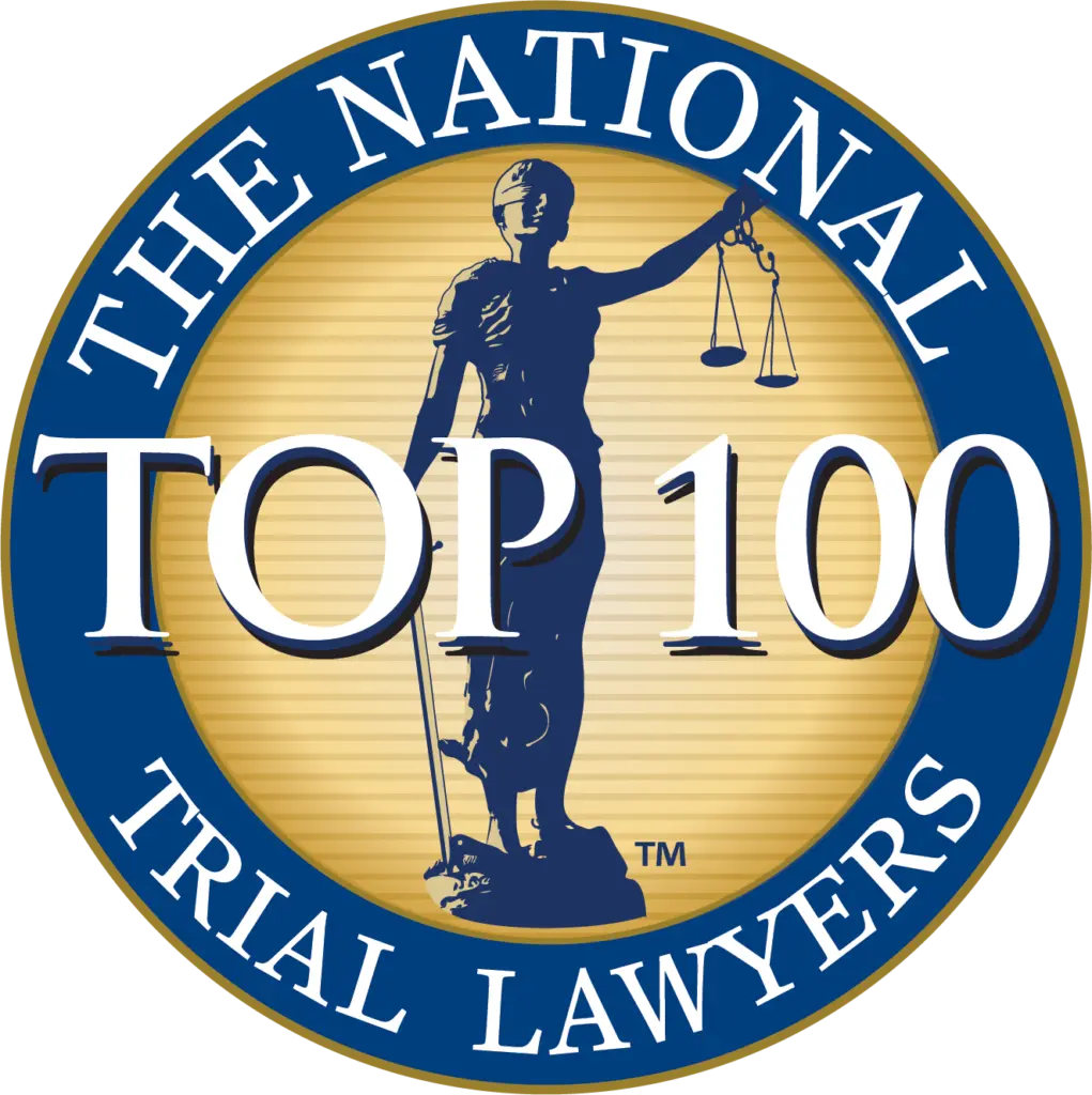 The National Top 100 Trial Lawyers badge