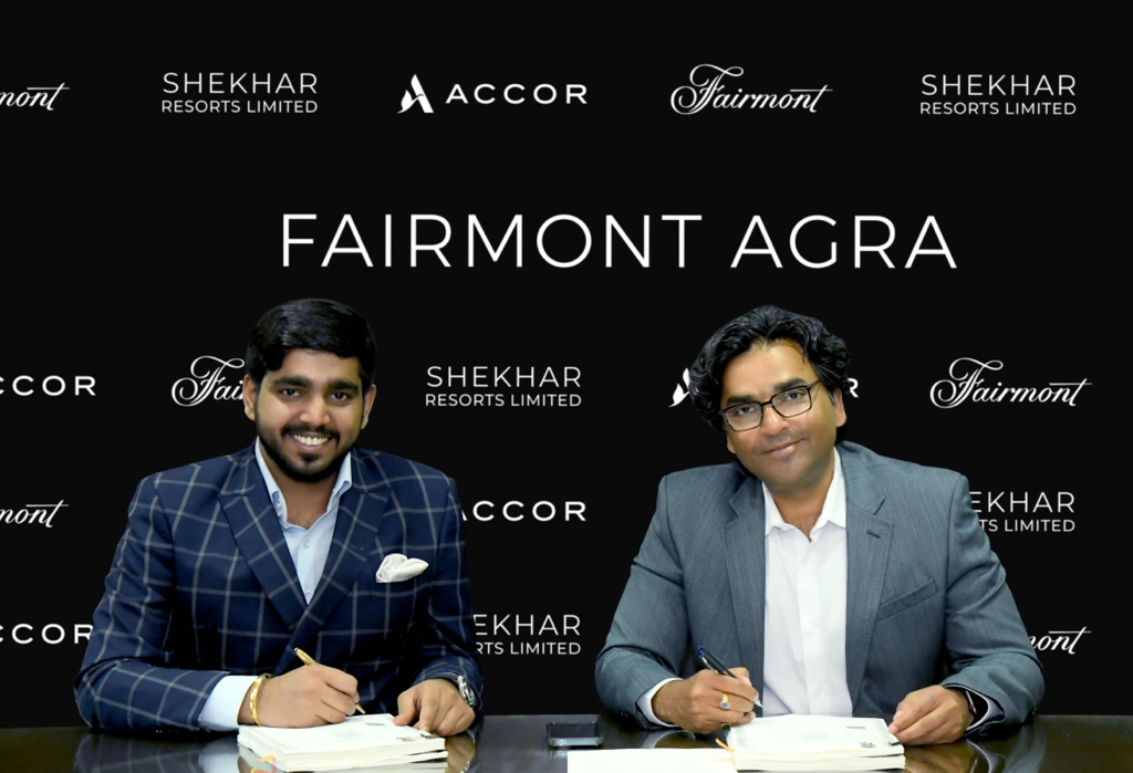 Fairmont Agra hotel exterior — luxury Yamuna riverfront property near the Taj Mahal