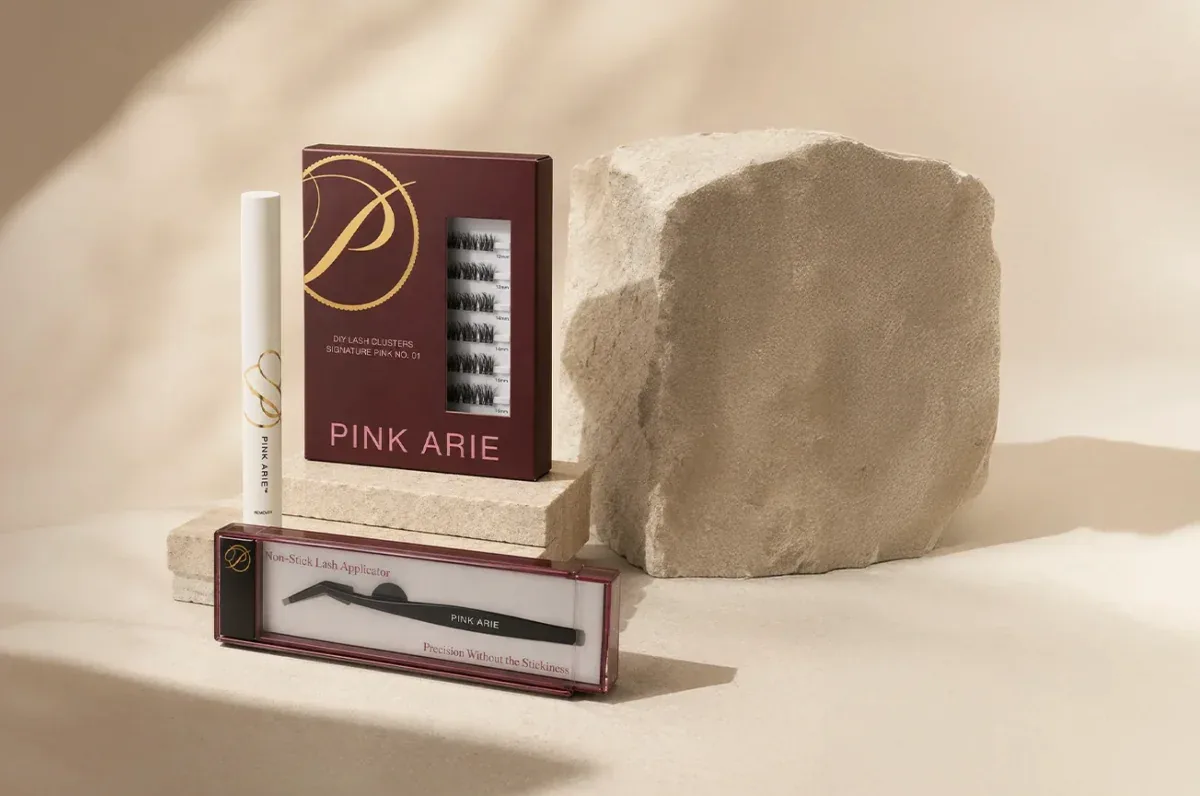 Pink Arie Beauty brand work by Jadele