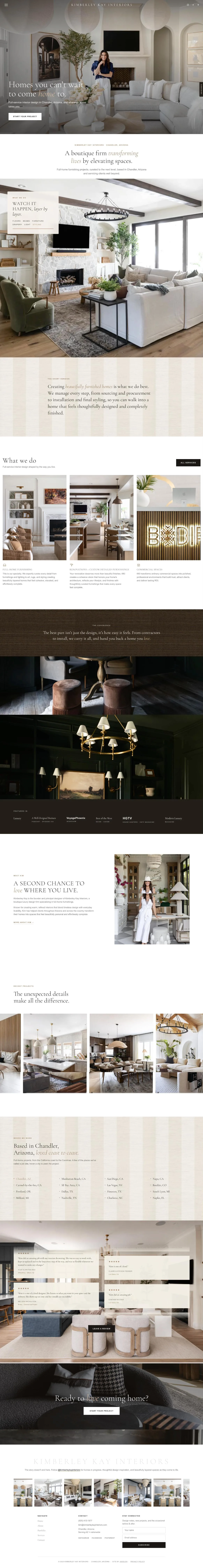 Kimberley Kay Interiors website designed by Jadele