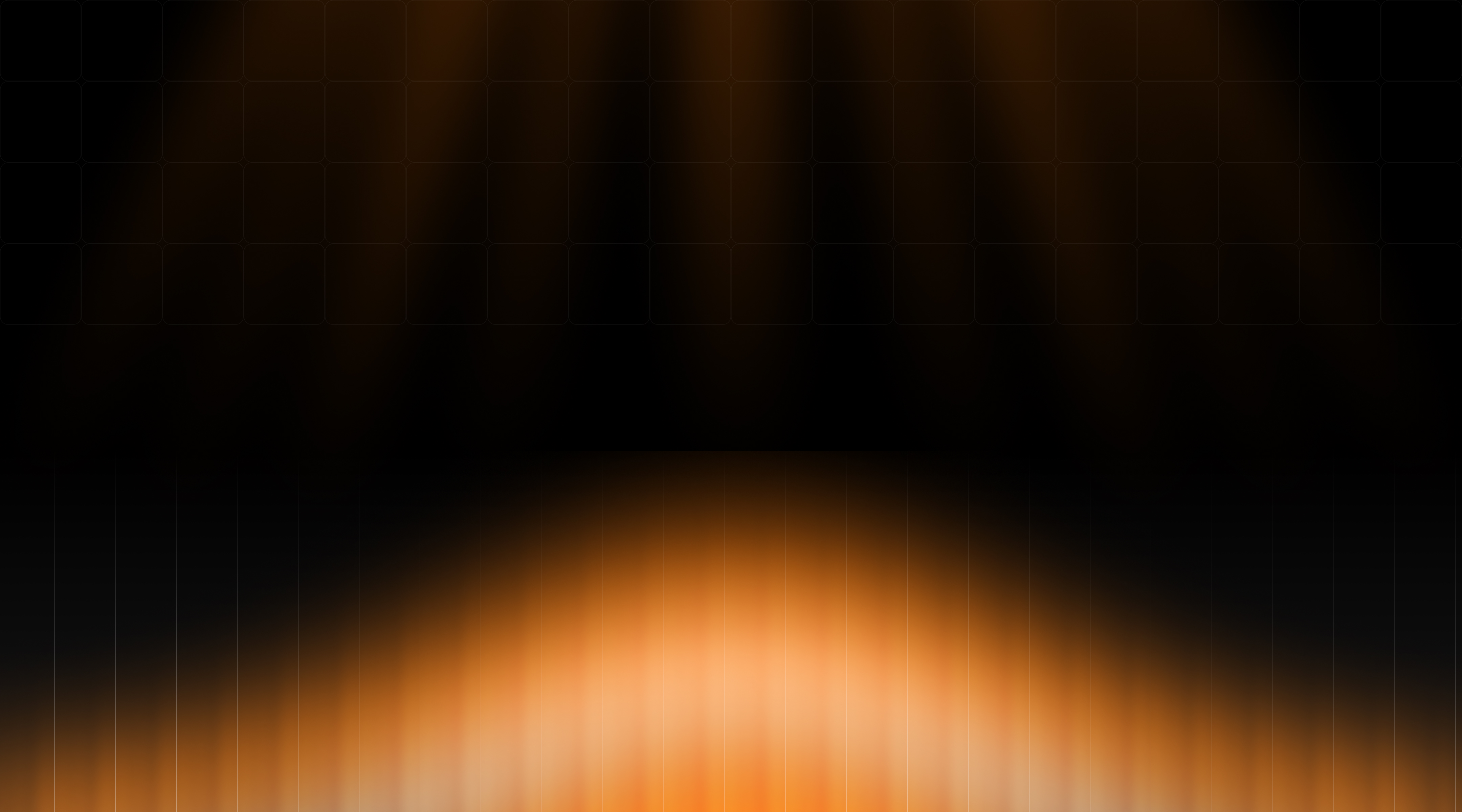 Close-up of bright yellow and orange flames against a dark background.