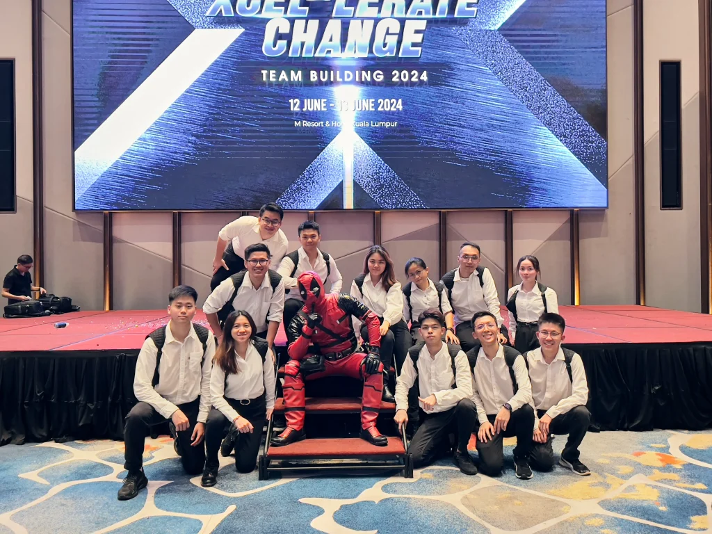 Vision Building team group photo – experts in professional team building services in Malaysia
