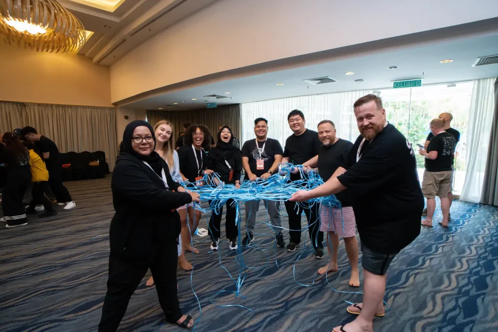 Team Building Game, Spider Web Team Building Game, Team Building Malaysia, Vision Building