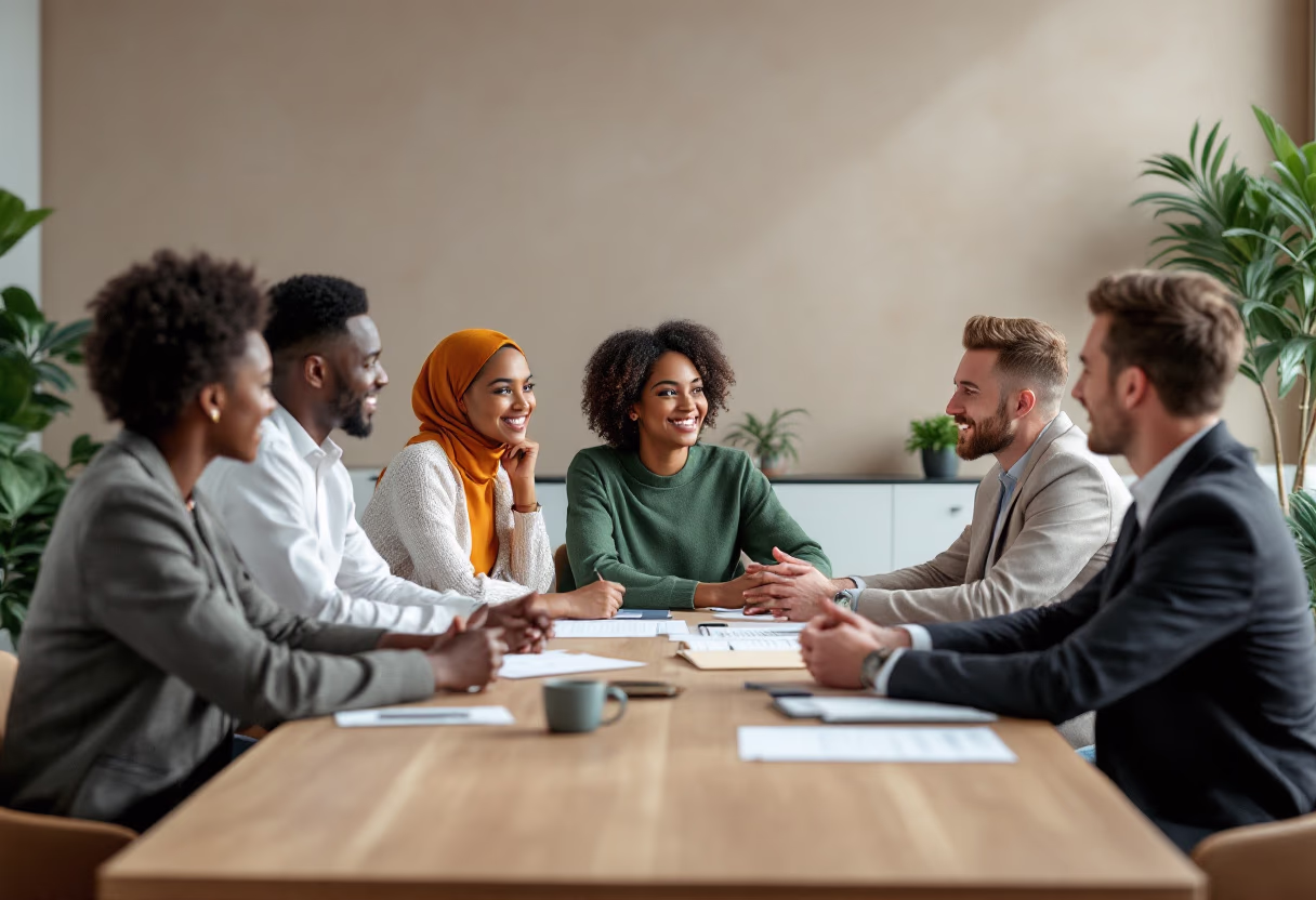 image of team discussion (for a hr tech)