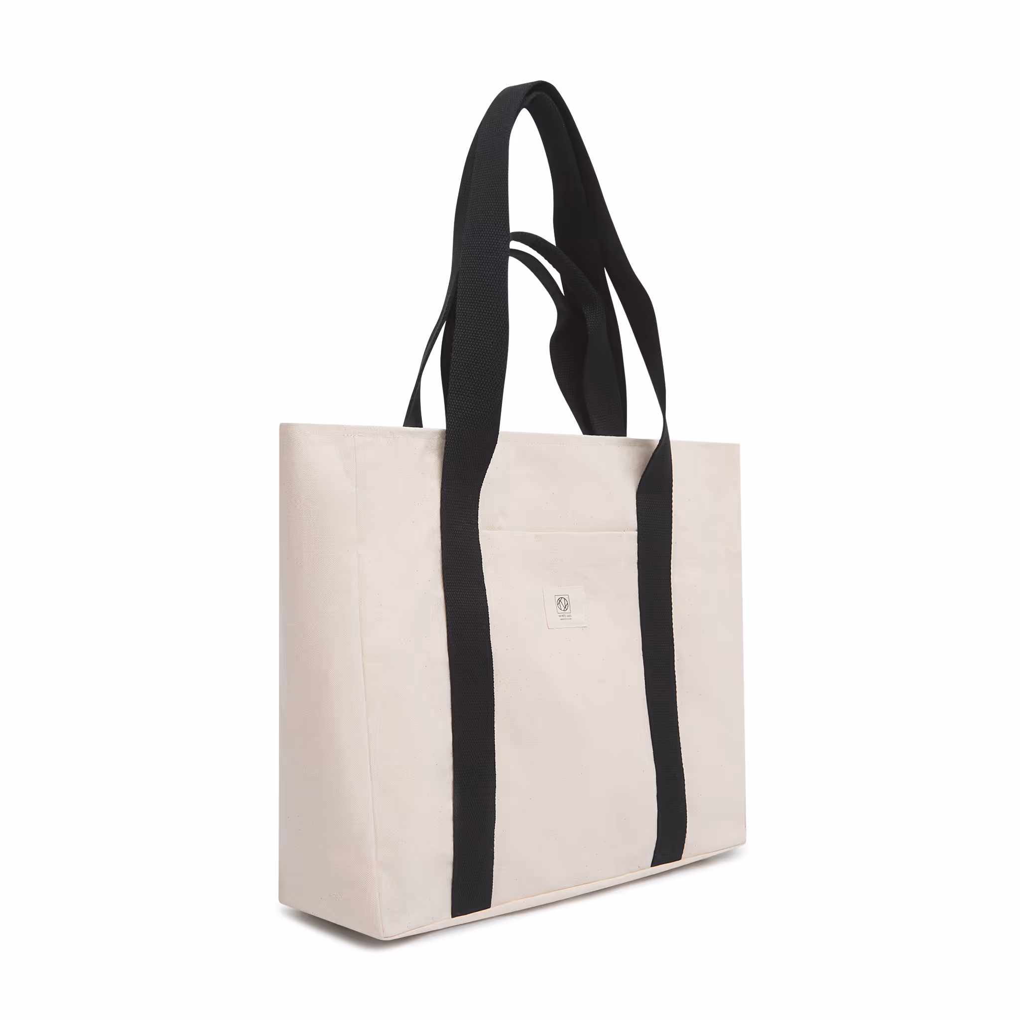Plain fabric glasgow tote bag blank used for product demonstration with long straps