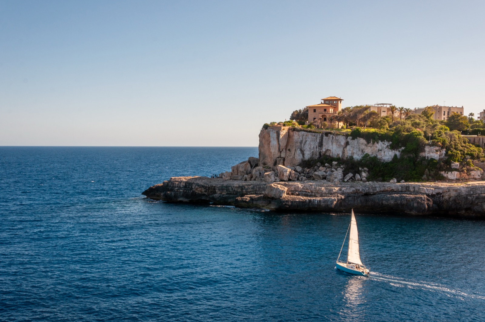 A turquoise cove on the Balearic coast