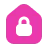 Pink and gray padlock icon symbolizing security and protection.