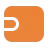 Orange square icon with three horizontal white lines and an arrow pointing right on the left side.
