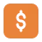 Orange dots arranged in a square pattern on a grey background.
