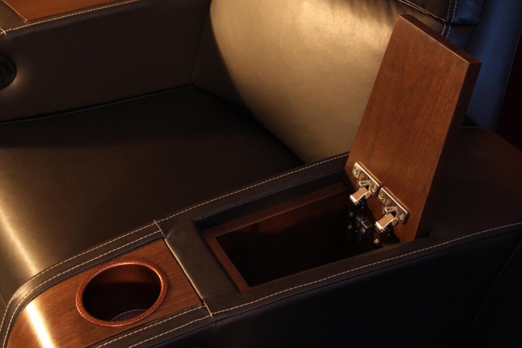 Custom storage in your home theater seat 