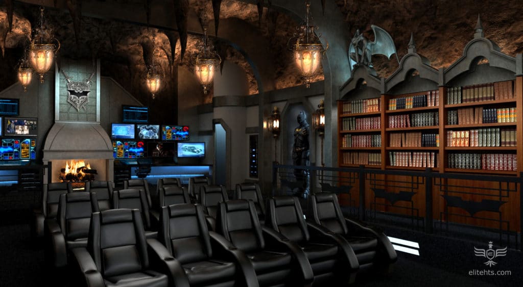 ultimate batcave home theater batman dark knight custom theme