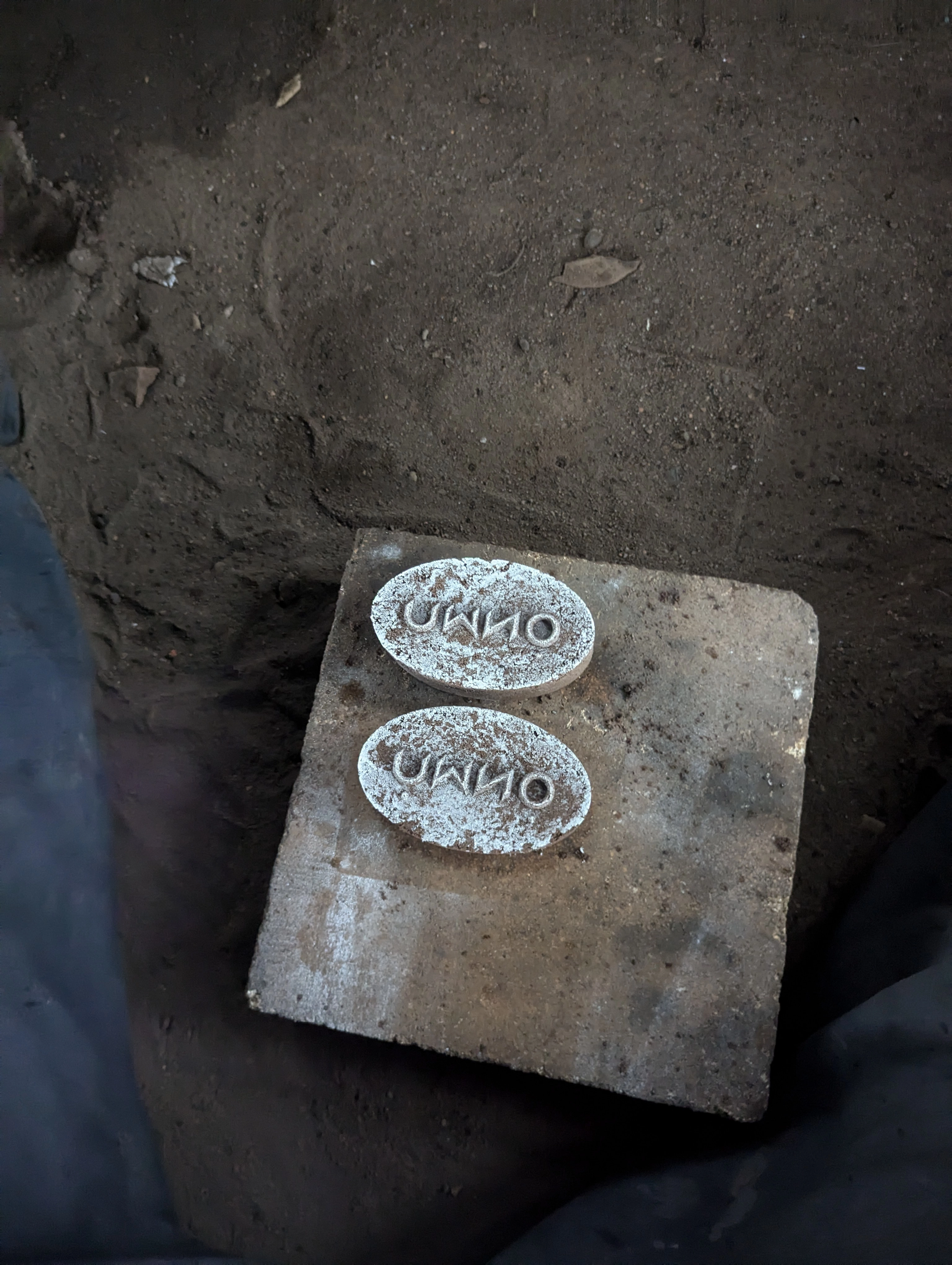 Close-up of sand mould discs used in Adala vase casting — ISMAC Foundry Nigeria