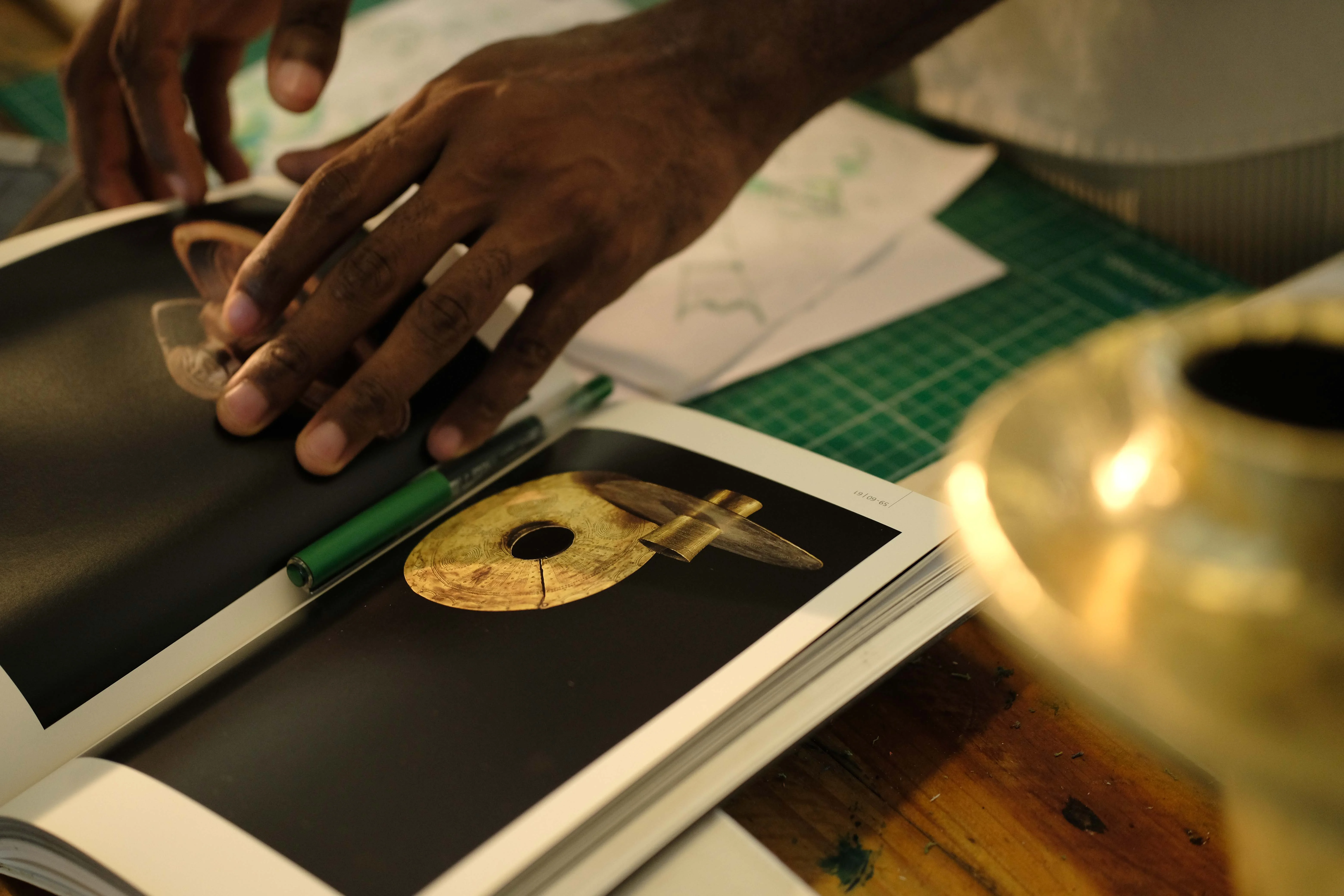 Adala brass vase — studio photography by Daniel Uwaga
