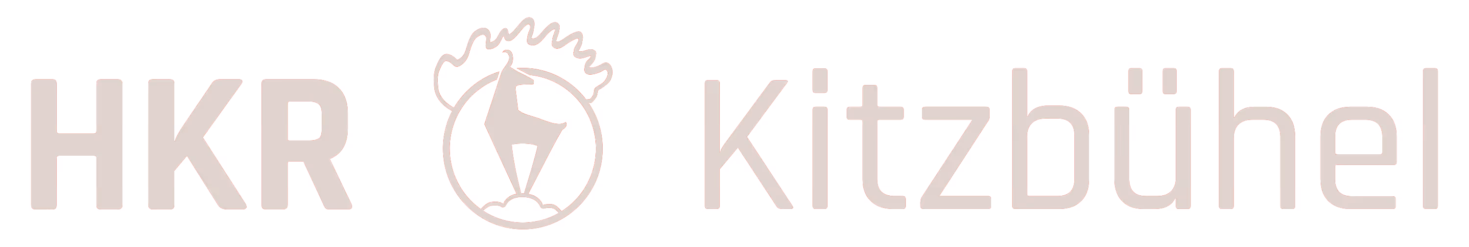HKR Kitzbühel logo with stylized flame and deer inside a circle.